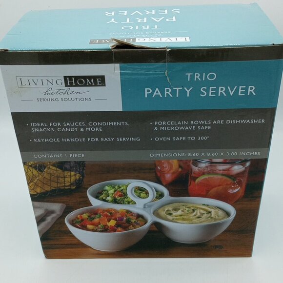 Living Home Trio Party Server - White - Picture 4 of 9